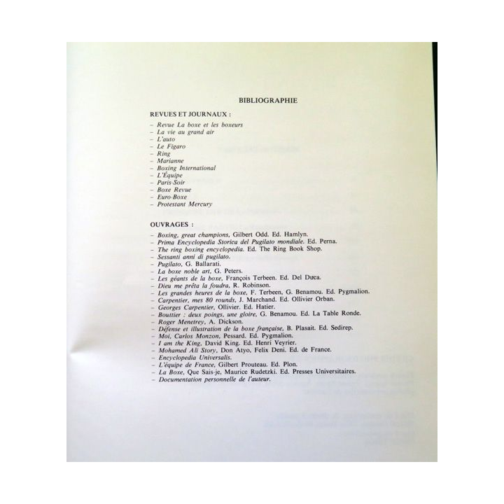 Livre La Fabuleuse histoire Boxe Pierre Cangioni Ed de la Martinière