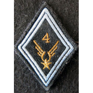 LOSANGE DE BRAS MODÈLE 45 : ALAT 4° GHL modèle sous officier (TRANS) en fil doré