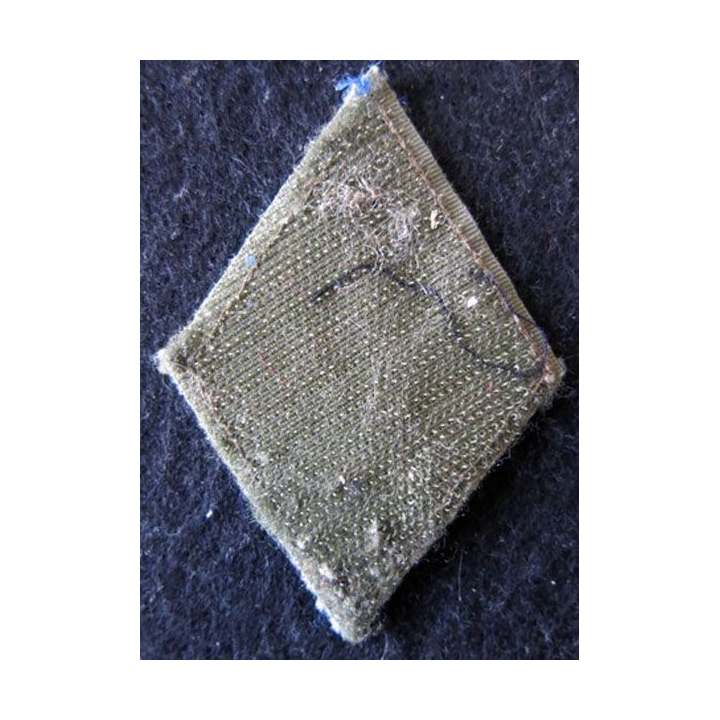 LOSANGE DE BRAS MODÈLE 45 : 9° RSAM ALAT (matériel) fil de laine bleu