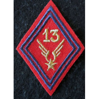 LOSANGE DE BRAS MODÈLE 45 : 13° GAOA ALAT (Artillerie) sous-officier