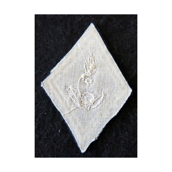 LOSANGE DE BRAS MODÈLE 45 : officiers chasseurs (Alpins, à pied) Instruction en cannetille