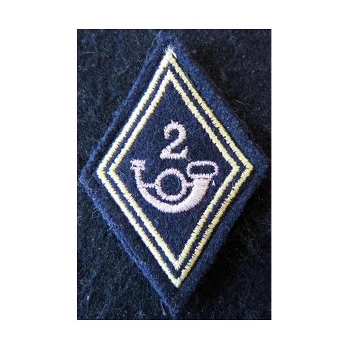 LOSANGE DE BRAS MODÈLE 45 : 2° BCP, 2° GC sous-officiers chasseurs à pied ou mécanisé laminette