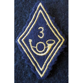 LOSANGE DE BRAS MODÈLE 45 : 3° BCP, modèle Troupe chasseurs à pied 1949-1955