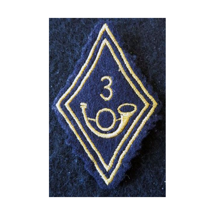 LOSANGE DE BRAS MODÈLE 45 : 3° BCP, modèle Troupe chasseurs à pied 1949-1955