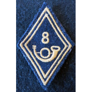 LOSANGE DE BRAS MODÈLE 45 : 8° BCP, 8° GC modèle Troupe chasseurs à pied ou mécanisé