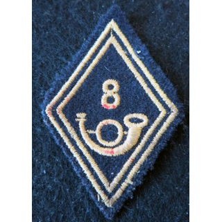 LOSANGE DE BRAS MODÈLE 45 : 8° BCP, 8° GC modèle Troupe chasseurs à pied ou mécanisé