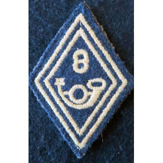 LOSANGE DE BRAS MODÈLE 45 : 8° BCP, 8° GC modèle Troupe chasseurs à pied ou mécanisé gros chiffre