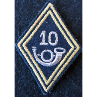 LOSANGE DE BRAS MODÈLE 45 : 10° BCP, 10° BPCP modèle sous-officiers chasseurs à pied parachutistes