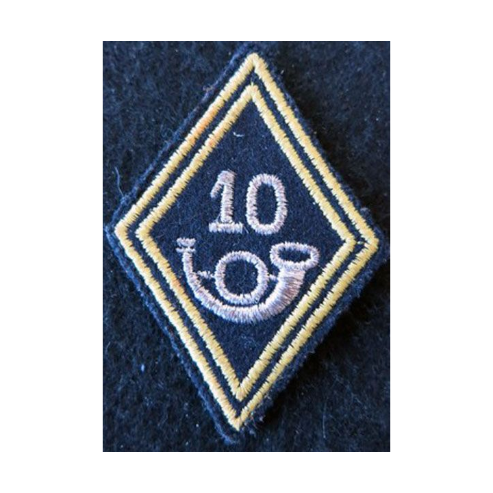 LOSANGE DE BRAS MODÈLE 45 : 10° BCP, 10° BPCP modèle sous-officiers chasseurs à pied parachutistes