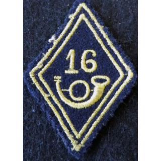 LOSANGE DE BRAS MODÈLE 45 : 16° BCP, 16° GC modèle Troupe chasseurs à pied ou mécanisé