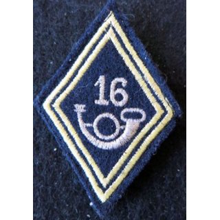 LOSANGE DE BRAS MODÈLE 45 : 16° BCP, 16° GC modèle sous-officiers chasseurs à pied ou mécanisé