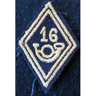 LOSANGE DE BRAS MODÈLE 45 : 16° BCP, 16° GC modèle Troupe chasseurs à pied ou mécanisé