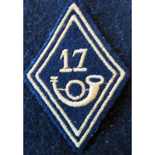 LOSANGE DE BRAS MODÈLE 45 : 17° BCP, modèle Troupe chasseurs à pied AFN