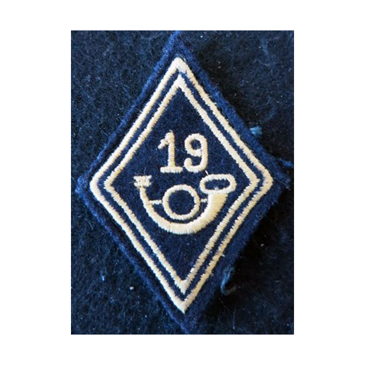 LOSANGE DE BRAS MODÈLE 45 : 19° BCP, 19° GC modèle Troupe chasseurs à pied ou mécanisé