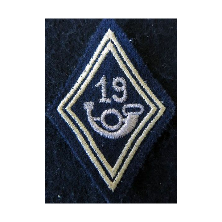 LOSANGE DE BRAS MODÈLE 45 : 19° BCP, 19° GC modèle sous-officiers chasseurs à pied ou mécanisé