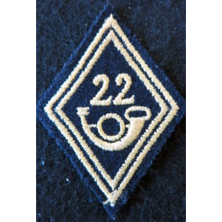 LOSANGE DE BRAS MODÈLE 45 : 12° BCA modèle Troupe fil de laine AFN 1962
