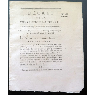 Décret de la Convention nationale n° 386 du 2 février 1793 nomination de commissaires