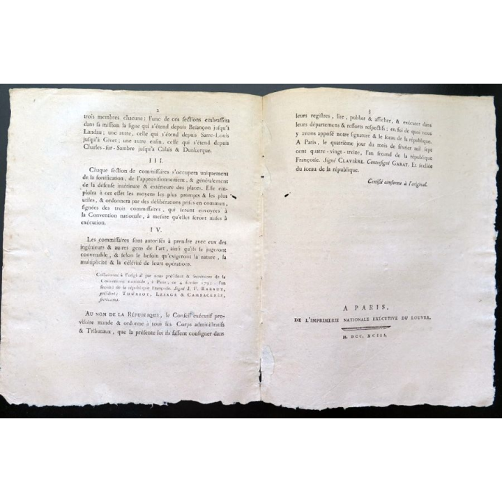 Décret de la Convention nationale n° 386 du 2 février 1793 nomination de commissaires