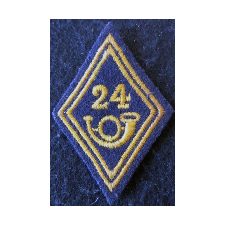 LOSANGE DE BRAS MODÈLE 45 : Modèle troupe 24° BCA, 24° BCP puis GC modèle sous-officiers chasseurs Alpins, à pied ou mécanisé