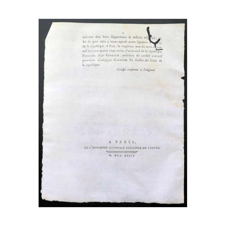 Décret de la Convention nationale N° 883 du 18 mai 1793  Kellermann