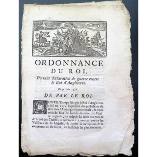 Ordonnance du Roi portant déclaration contre le Roi d'Angleterre du 9 juin 1756