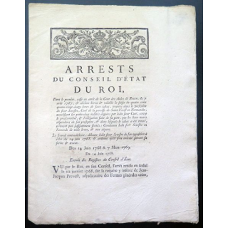 Arrests du conseil d'Etat du Roi relatif à la saisie de faux tabac ... 1768 1769