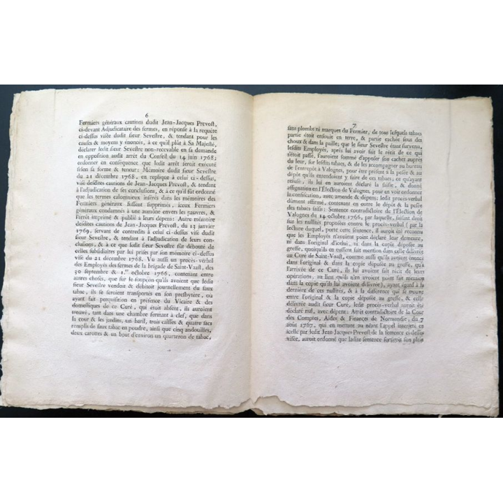 Arrests du conseil d'Etat du Roi relatif à la saisie de faux tabac ... 1768 1769