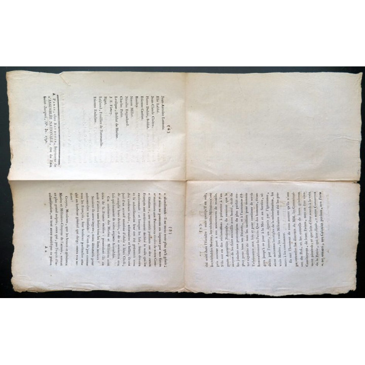 Adresse marins militaires Armée navale Brest Assemblée nationale 1790