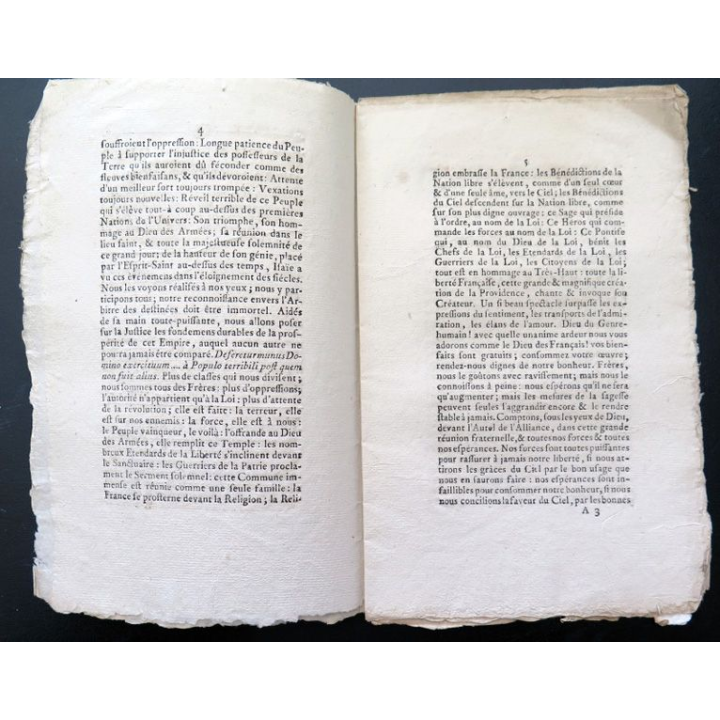 Troisième discours sur la liberté Française prononcé le 27 Septembre 1789