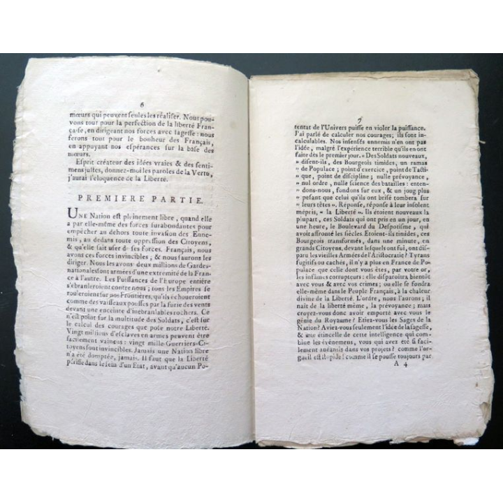 Troisième discours sur la liberté Française prononcé le 27 Septembre 1789