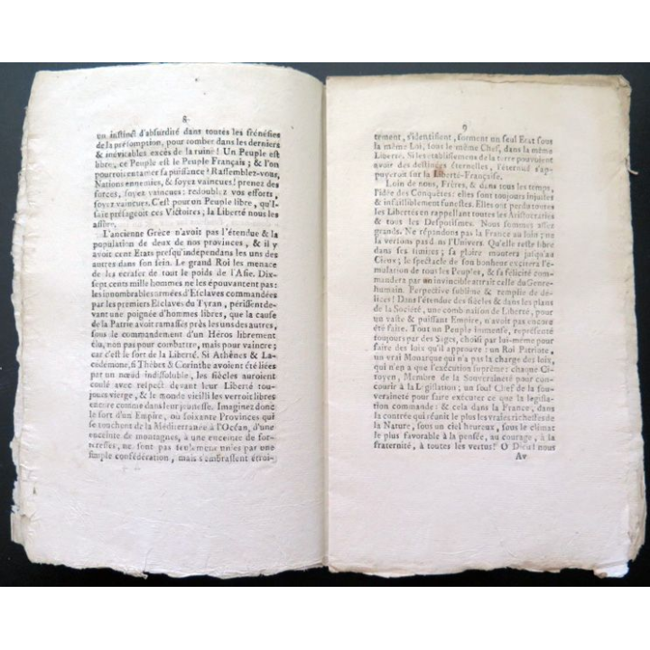 Troisième discours sur la liberté Française prononcé le 27 Septembre 1789