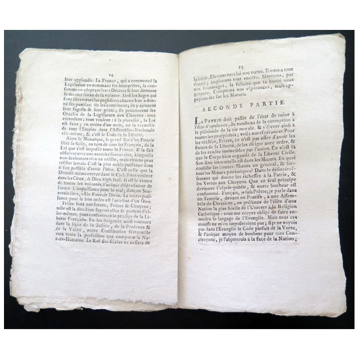Troisième discours sur la liberté Française prononcé le 27 Septembre 1789