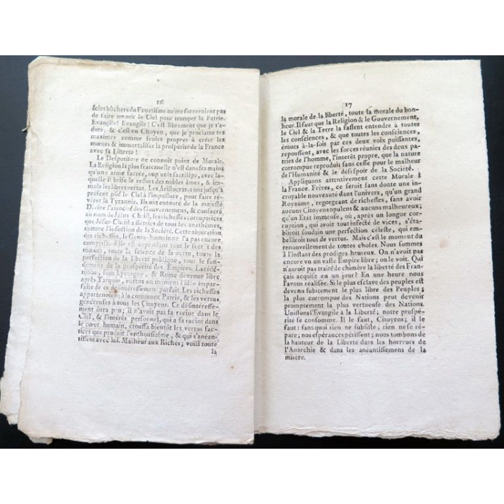 Troisième discours sur la liberté Française prononcé le 27 Septembre 1789
