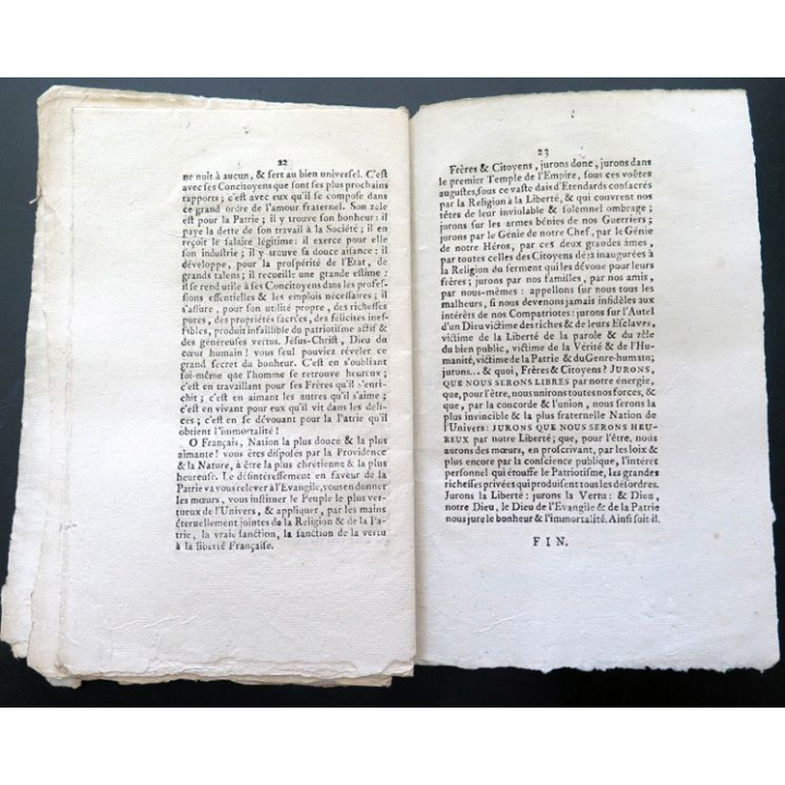 Troisième discours sur la liberté Française prononcé le 27 Septembre 1789