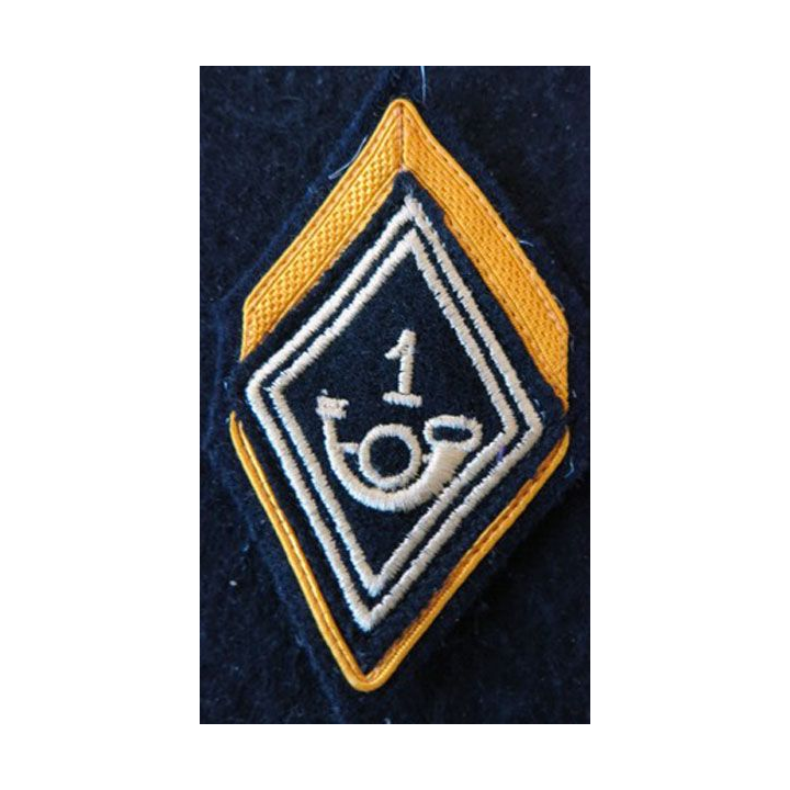 LOSANGE DE BRAS MODÈLE 45 : galon de 1° classe du 1° Groupe de chasseurs ou 1° BC (CENTAC) chevron inferieur
