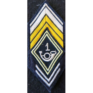 LOSANGE DE BRAS MODÈLE 45 : galon de caporal chef ADL du 1° Groupe de chasseurs ou 1° BC (CENTAC) chevron ancienneté 10 ans