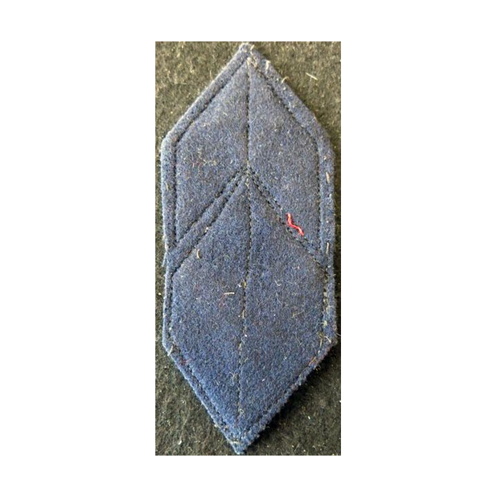 LOSANGE DE BRAS MODÈLE 45 : galon de caporal chef ADL du 1° Groupe de chasseurs ou 1° BC (CENTAC) chevron ancienneté 10 ans