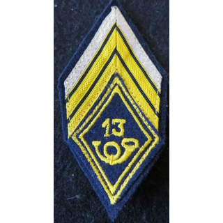 LOSANGE DE BRAS MODÈLE 45 : galon de caporal chef appelé (PDL) du 13° bataillon de chasseurs alpins