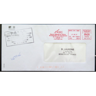 Enveloppe avec cachet de la DRIRE Gravelines