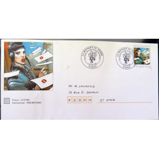 Enveloppe prétimbrée avec reproduction du timbre cachet la boutique du timbre