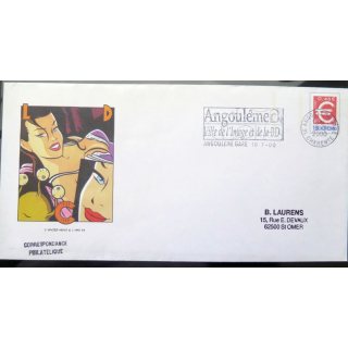 Enveloppe prétimbrée cachet Angoulème Image de BD