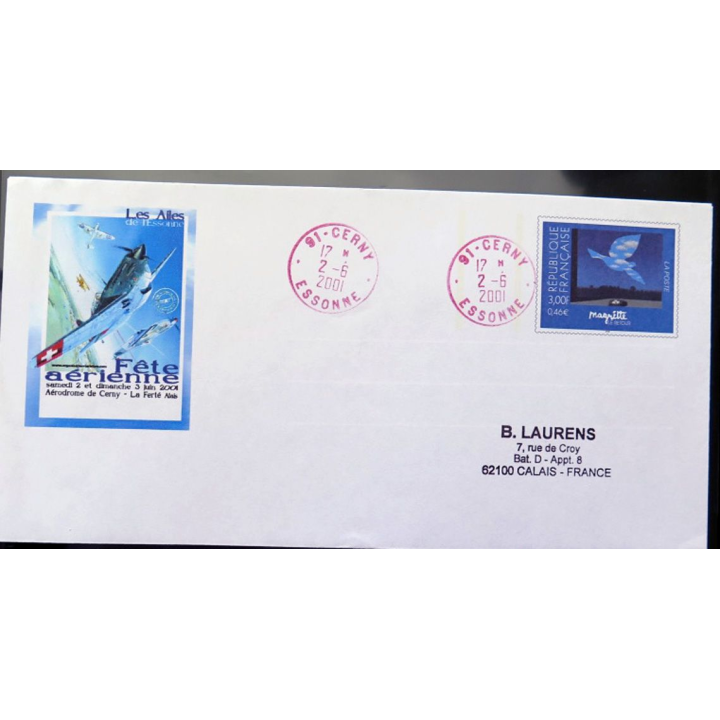 Enveloppe premier jour les Ailes de l'Essonne fête aérienne 2 juin 2001