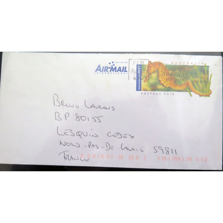 Enveloppe Air Mail avec timbre australien