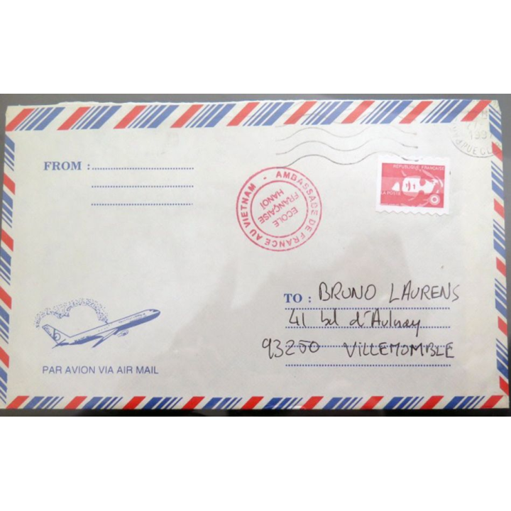 Enveloppe By Air Mail cachet Cambodge