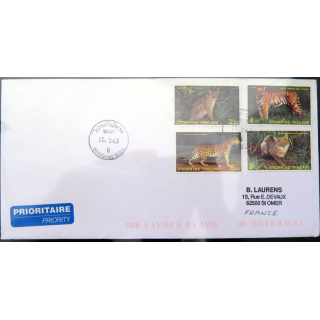 Enveloppe prioritaire avec 4 timbres Thaïlande Bangkok