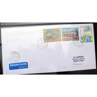 Enveloppe prioritaire avec 3 timbres Bengladesh
