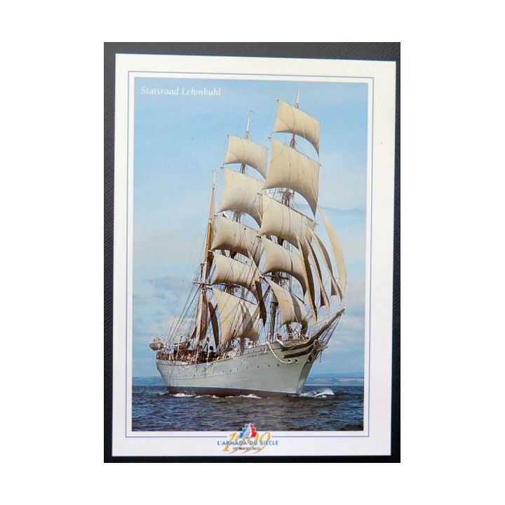 Carte postale de l'armada du siècle bateau Statsraad Lehmkuhl