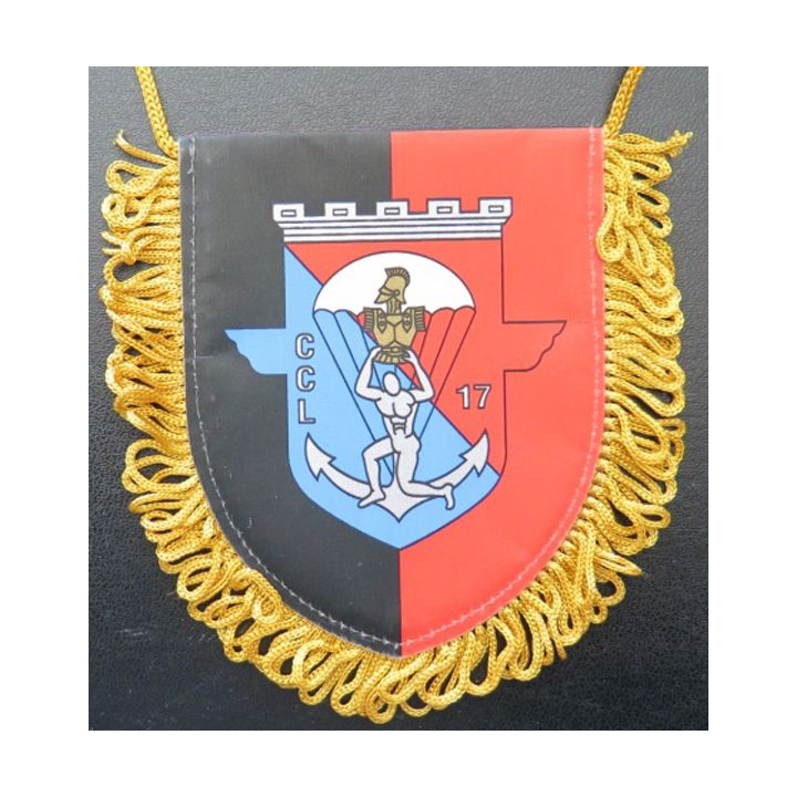 17° RGP : petit fanion de la CCL du 17° régiment du génie parachutiste  8 x 10 cm