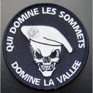 Chasseur Alpin écusson tissé diamètre 10 cm sur scratch