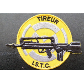 Brevet de tireur ISTC  écusson tissé diamètre 7,3 cm